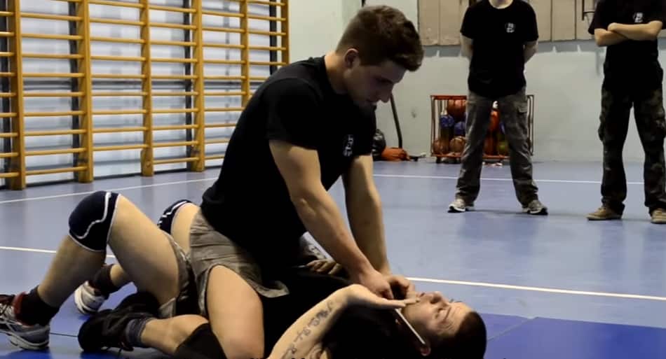 How to escape the worst position in a fight when you have a knife to your throat