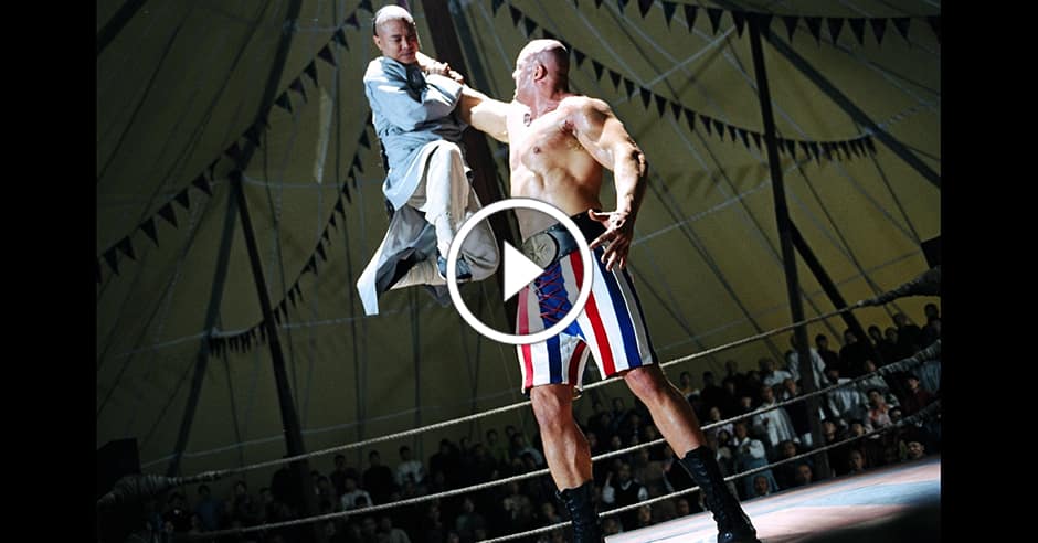 Epic fight scene: Jet Li vs. giant