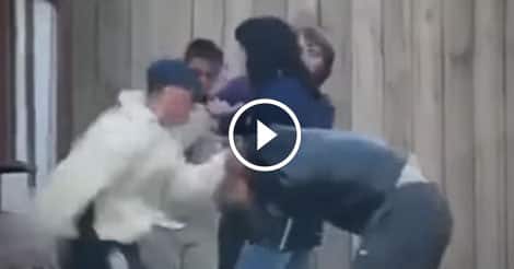 Friend saves man from four bullies