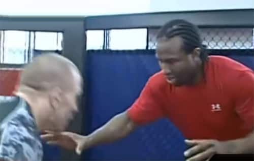 GSP wrestles with feared hockey player Georges Laraque
