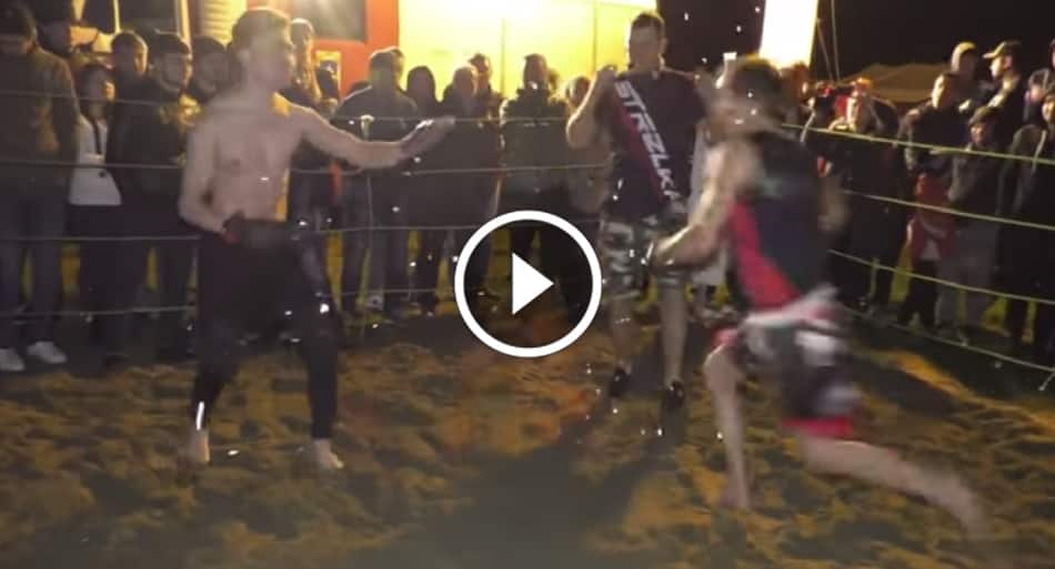 One fighter came to touch gloves, the other came to fight – don’t blink