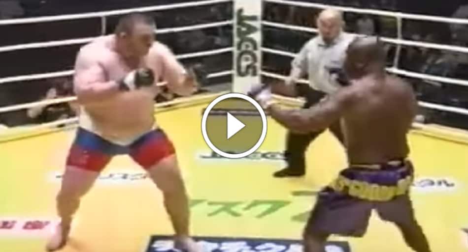 Massive 6’7″ 400lb strongman vs. MMA pioneer