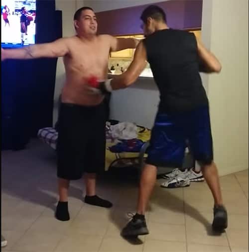 Guy bets $20 he can take anyone’s HARDEST liver shot