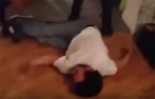 Guy demands fight and then takes a nap