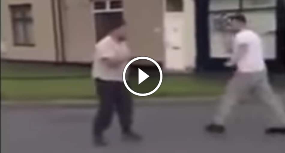 Guy gets dropped hard in bare-knuckle boxing fight