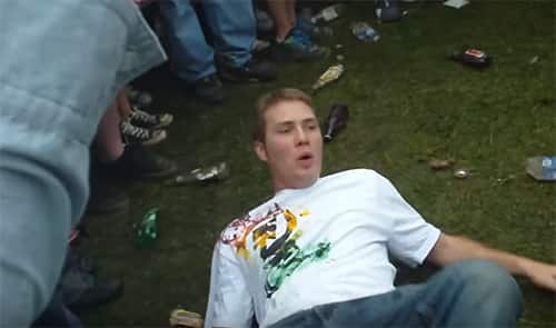 Guy picks fight at concert – bad idea