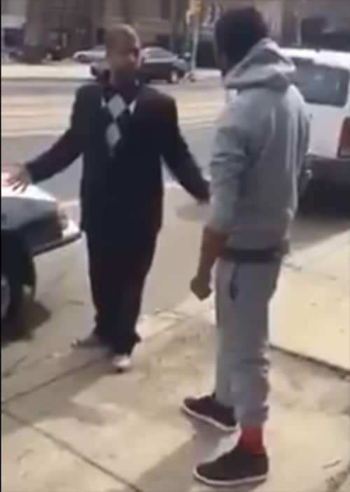 Guy sucker punches man in suit – you won’t believe what happens next
