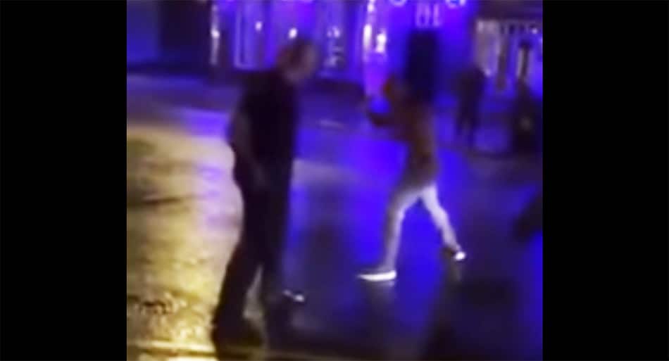 Guy with boxing skills vs. bouncer TWICE his size