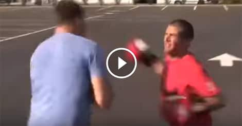 Guy challenges random people to punch him in the face