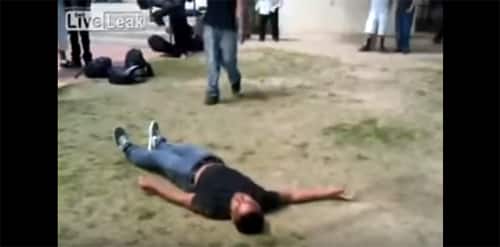 Kid sent into orbit during schoolyard fight