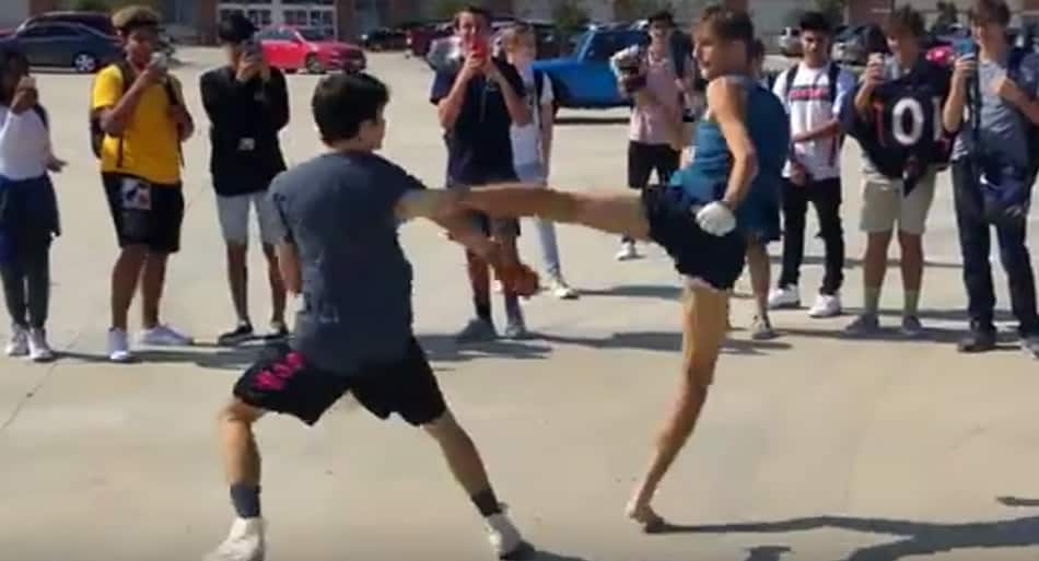 High school students throw down: MMA vs. Taekwondo