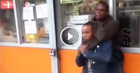 Homeless man chokes out aggressive man