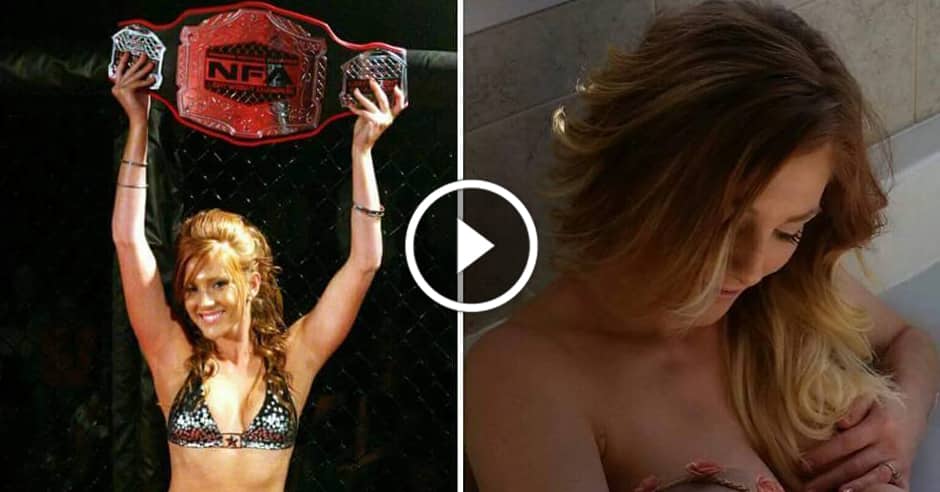 Ring card girl fights hypocrisy over breastfeeding images