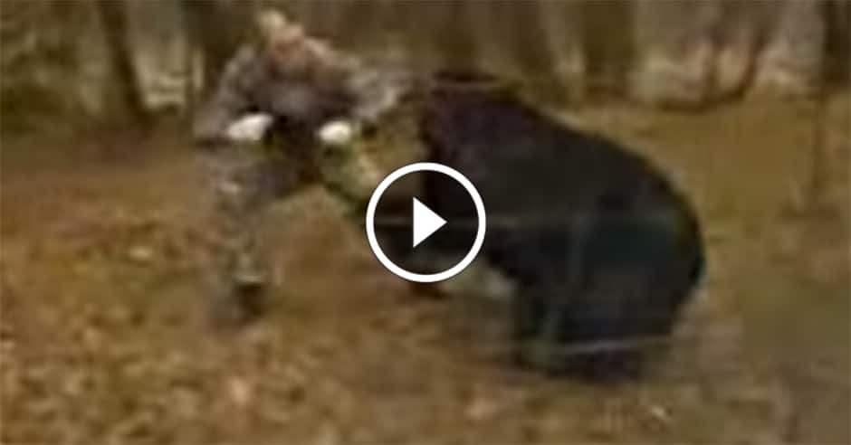 Japanese pro wrestling master vs. a bear