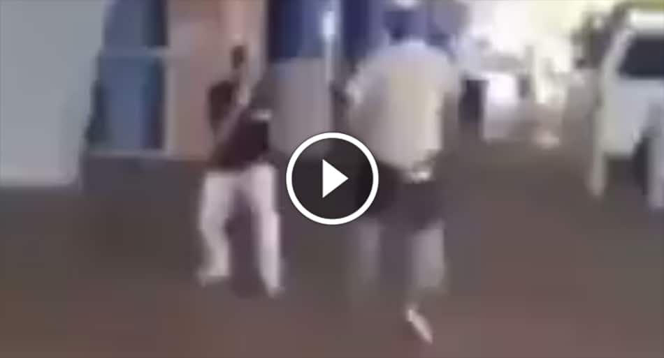 Jiu-Jitsu fighter is attacked and handles the situation