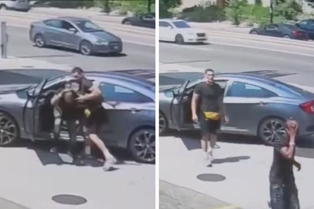What happens when a UFC fighter in a fanny pack is carjacked?