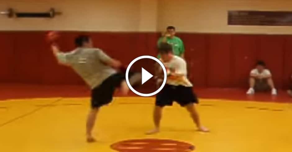 Karate and Jiu-Jitsu vs. Wrestling in MMA style fight