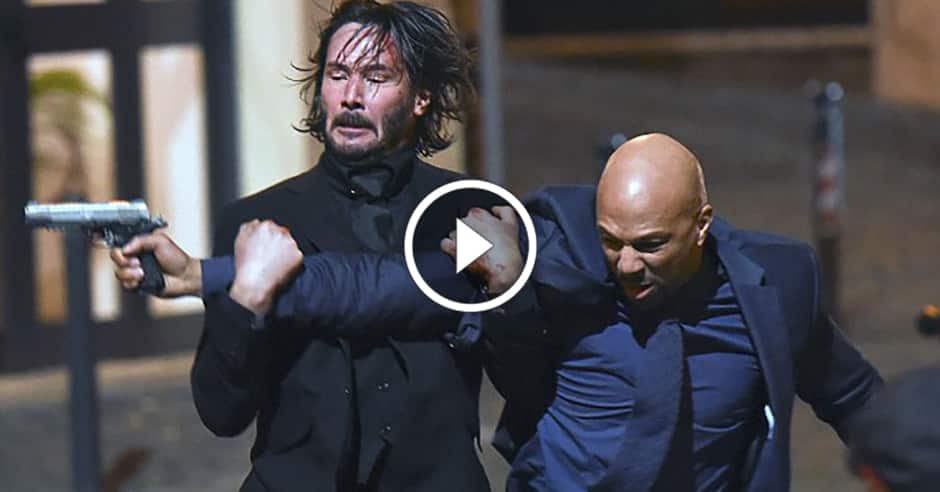 Keanu Reeves martial arts training footage for John Wick