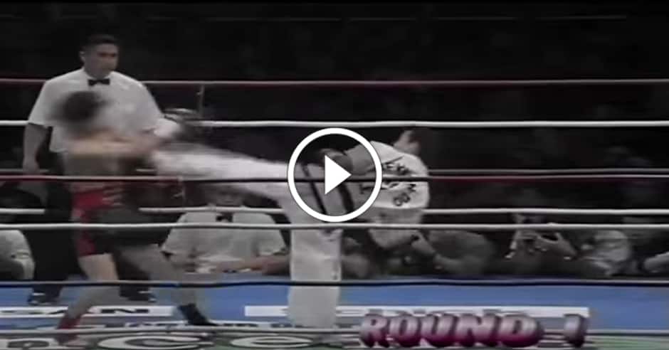 High level Taekwondo vs. Kickboxing fight