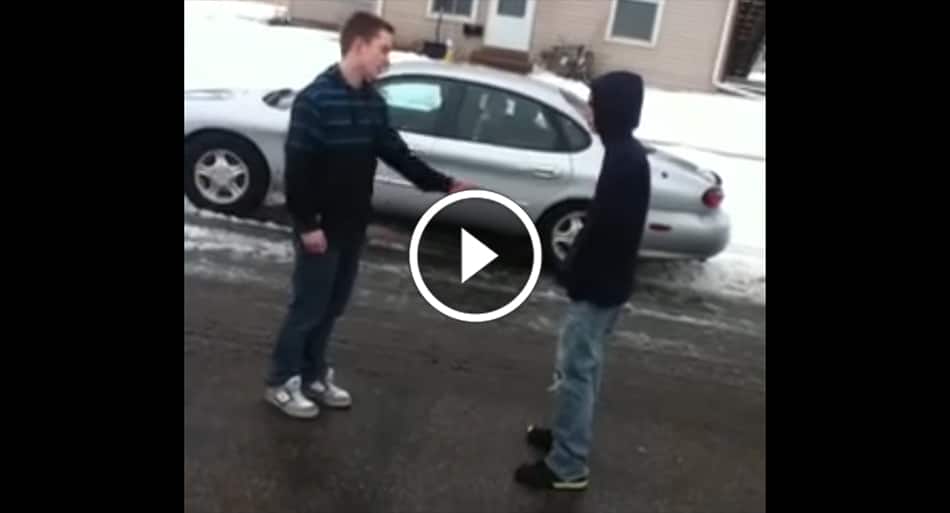 Kid pays price for bringing mini-bat to a fistfight