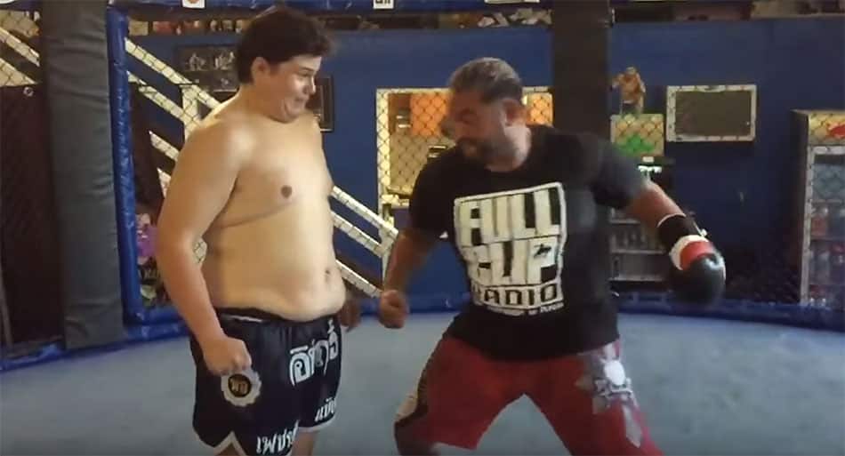 Kid takes former UFC heavyweight Mark Hunt’s hardest punch to the gut