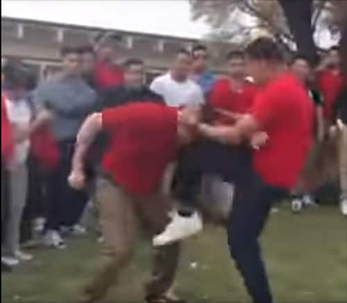 Kids swing for the fences in brutal schoolyard fight
