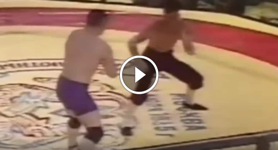 Kung Fu fighter tries to stay light on his feet vs. Sambo expert