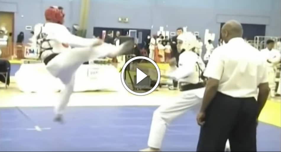 Kung fu master amazes in Taekwondo tournament