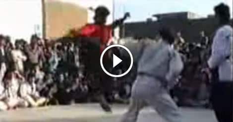 Rare kung-fu vs. karate fight to the knockout
