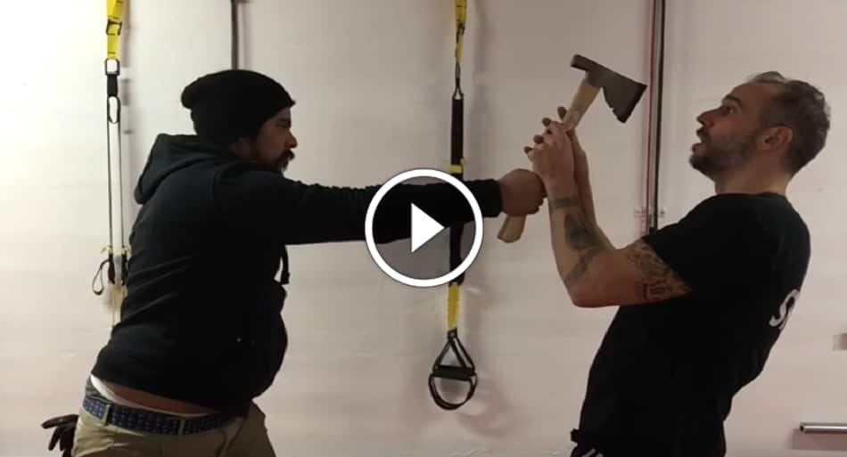 Self-defense against an axe attack