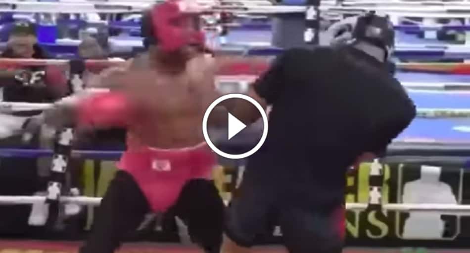 UFC star Kevin Lee in HEATED sparring session at Mayweather’s gym