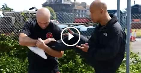 How to defend a leg grab in a fight