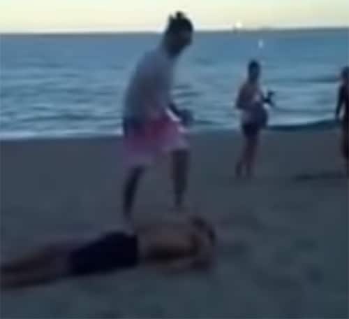 Loudmouthed trouble maker owned by old guy at the beach