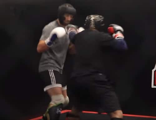 Luke Rockhold in hard sparring match with Daniel Cormier