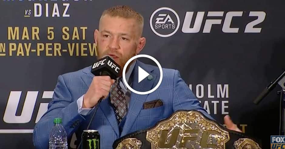 McGregor explains emotions of first UFC loss