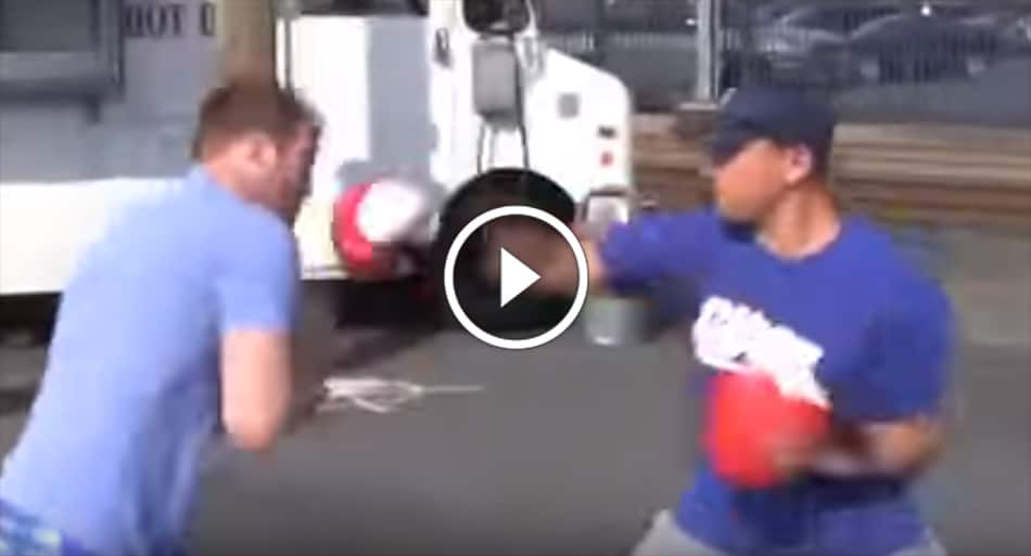 Man lets random strangers try to punch him in the face
