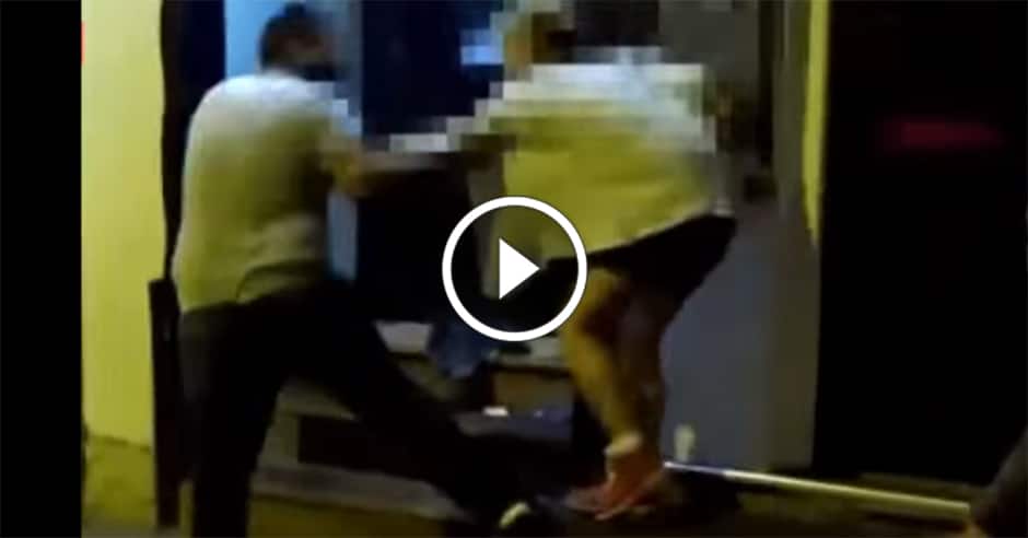 Man terrorizes woman – bystanders take action
