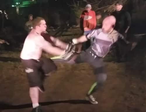 Martial artist vs guy with 50lbs on him in backyard brawl – guess who wins?