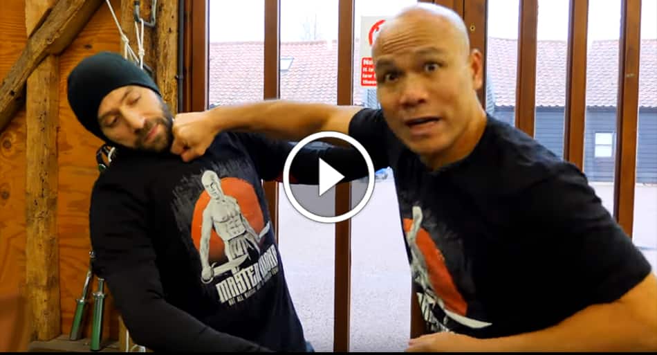 Master Wong shows how to defend against a bully pushing you