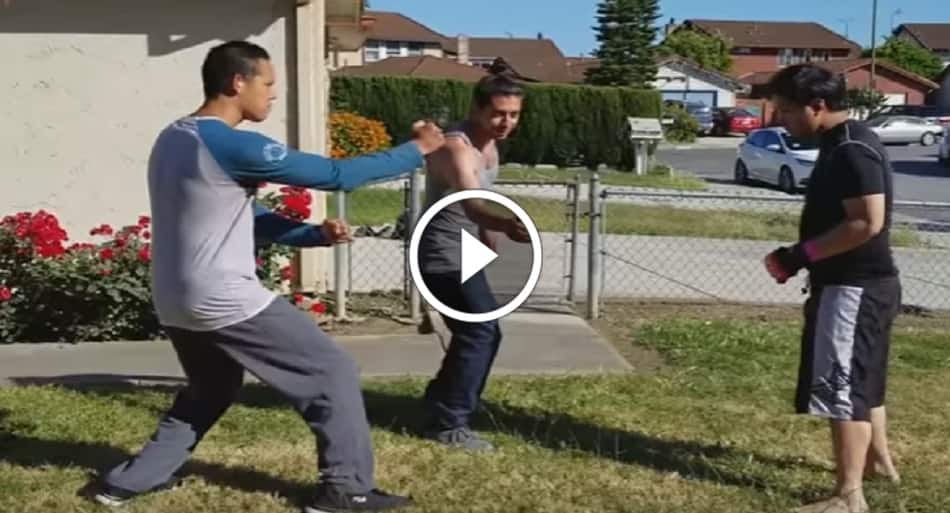 Alleged Kung Fu practitioner fights in backyard grudge match