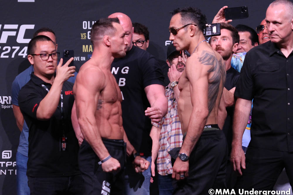 Photos: UFC 274 ceremonial weigh-ins, faceoffs