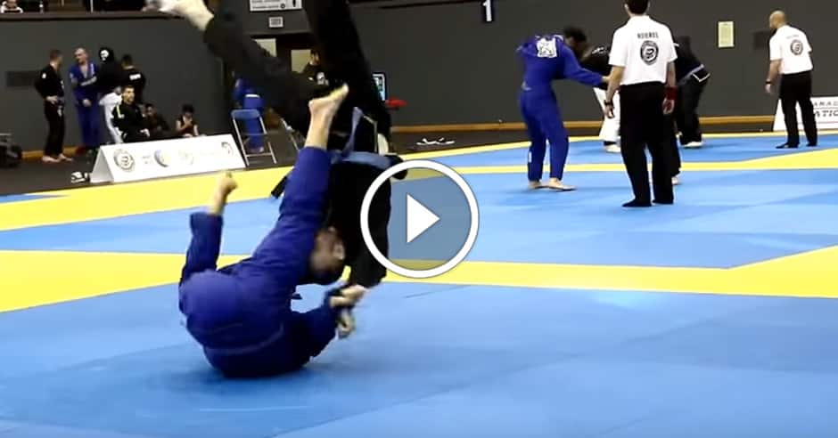 Streetfighter-esque throw leads to awesome submission