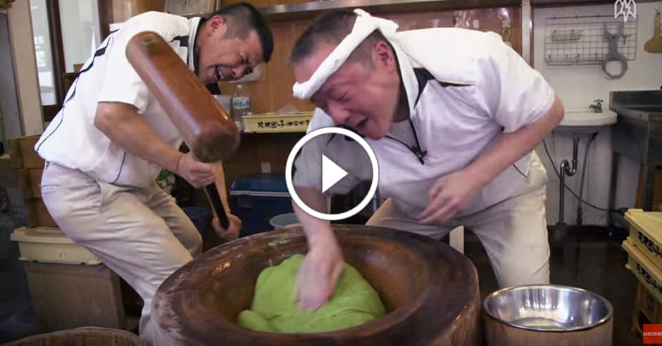 Japanese chef lightning karate strikes make dessert