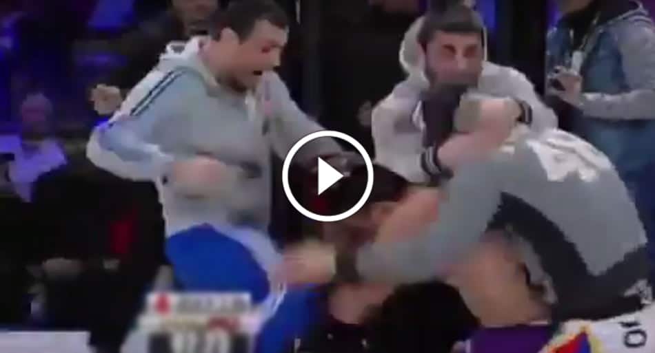 MMA fighter attacked by audience members after crazy KO in Russia