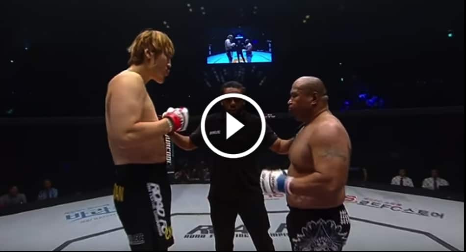 MMA fighter takes on giant – ends brutally