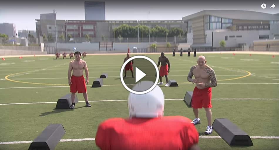 MMA stars attempt to stop NFL Star Rudi Johnson during gauntlet run