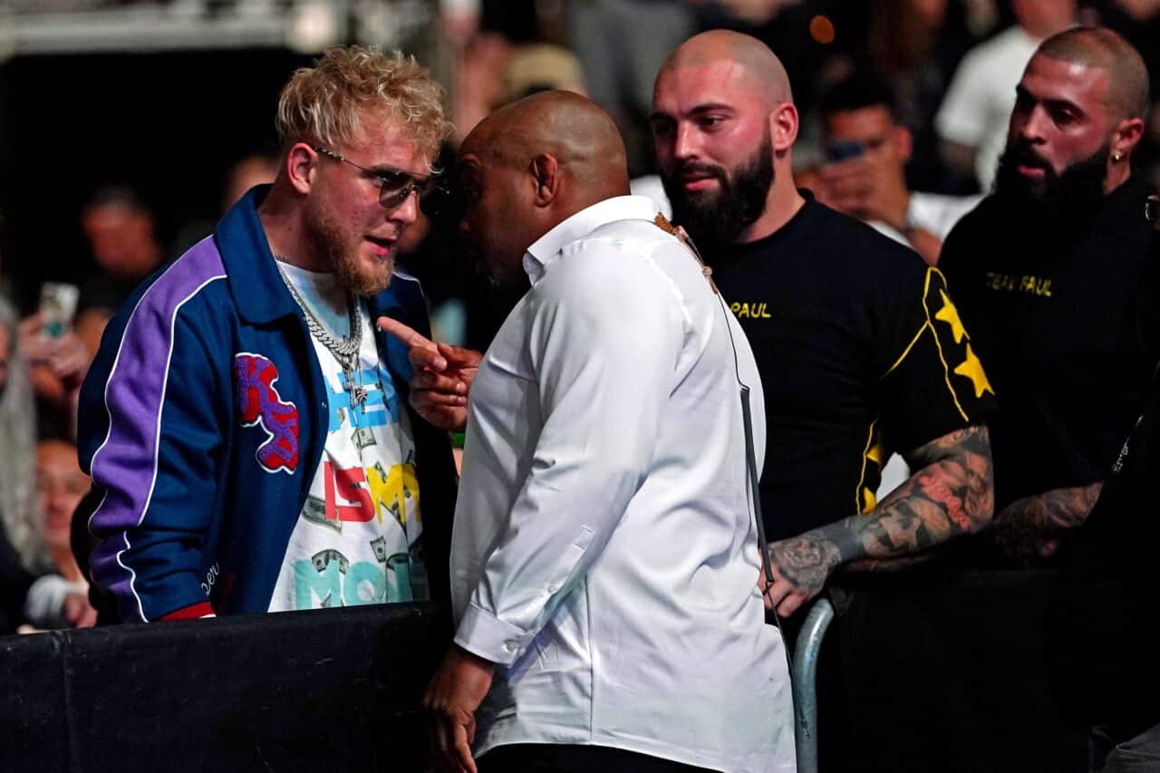 Jake Paul sparks skirmish with Floyd Mayweather Jr.
