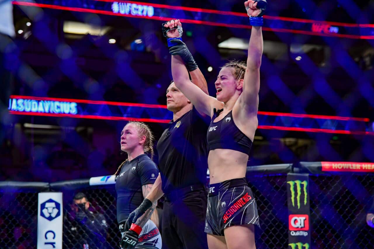 Jasmine Jasudavicius admits DWCS experience averted Octagon jitters before UFC 270 win
