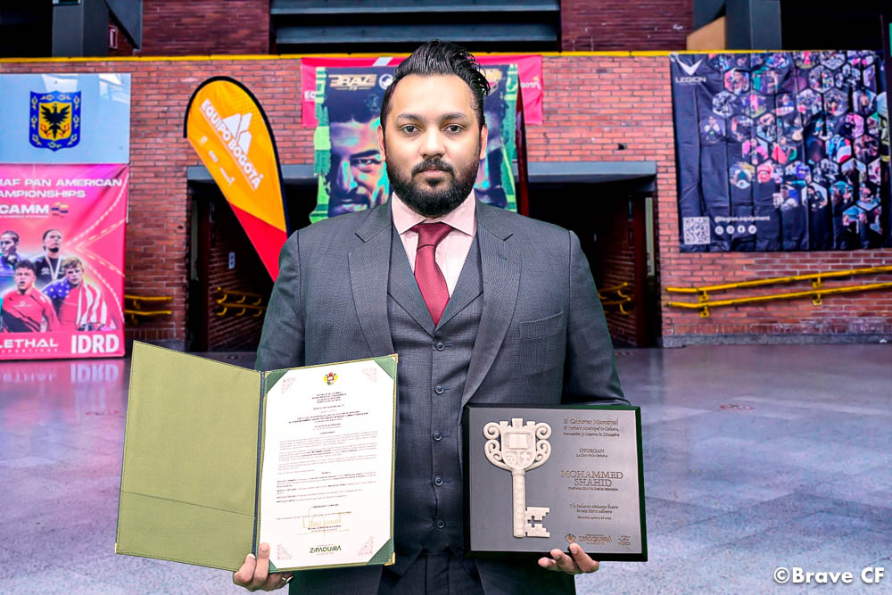 BRAVE CF president receives keys to Colombian city following historic event for Latin America