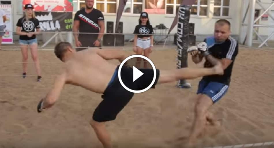 ‘Crazy Monk’ with devastating skills vs 2 MMA fighters back to back